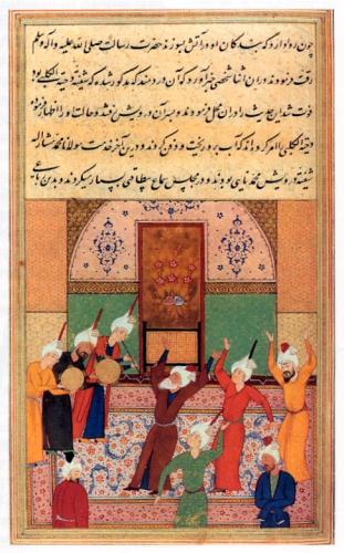 From a copy of Husayn Bayqaras Majalis al-Ushashaq, 16th century